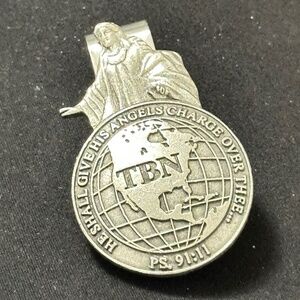 Vintage TBN Guardian Angel Car Visor Clip Psalm 91:11 Jesus Travel Blessing Gift